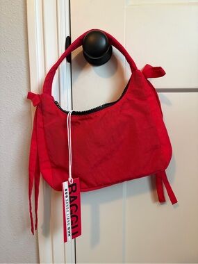 Baggu x Sandy Liang Candy Apple Red Mini Bow Bag